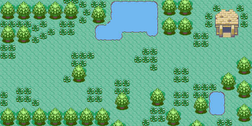 Top-down green overworld tilemap