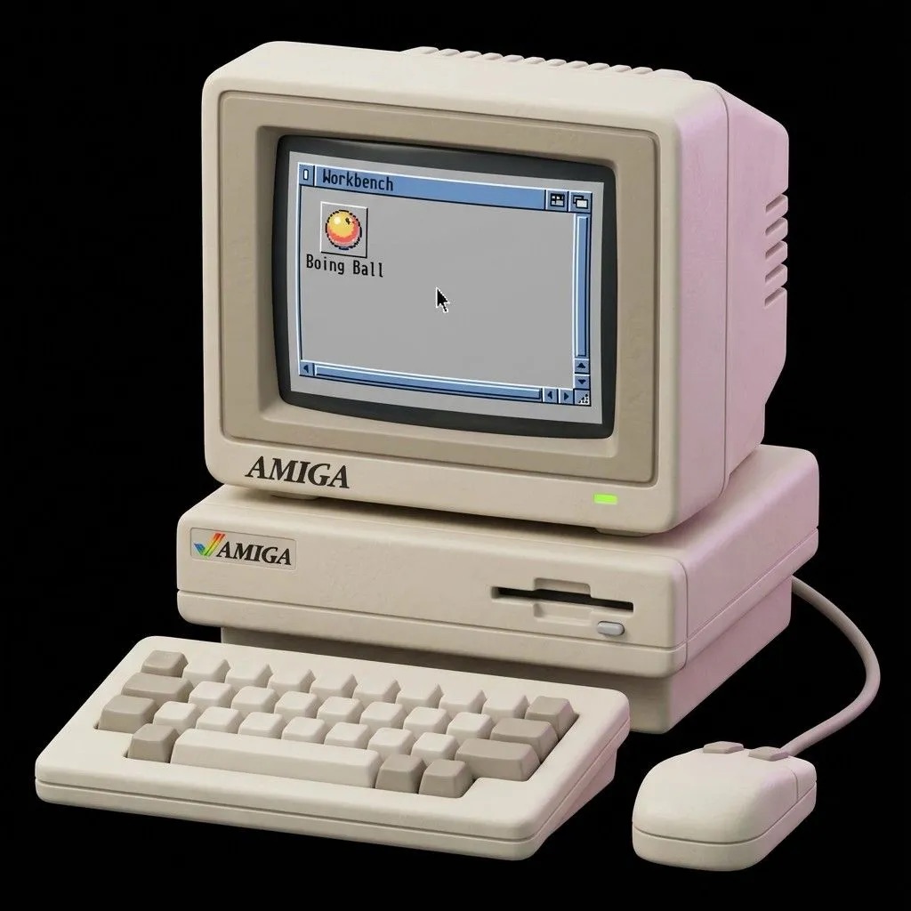 A retro Amiga desktop computer