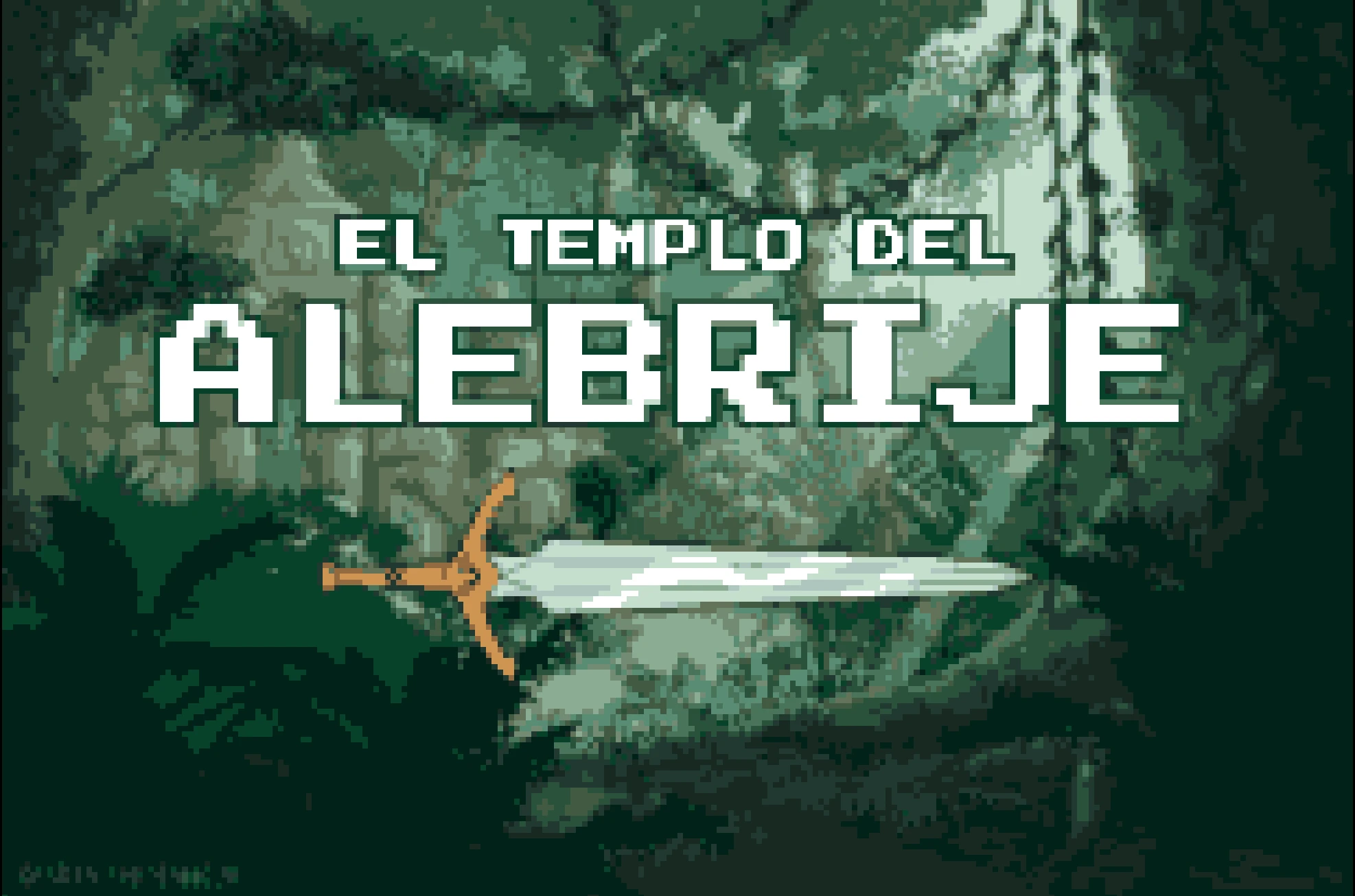 El Templo del Alebrije pixel art jungle scene