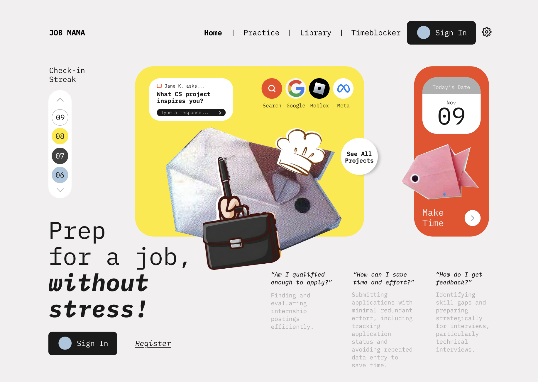JobMama UI case study screenshot